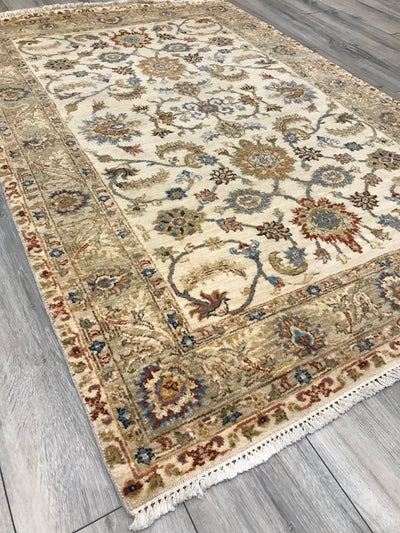 India Ziegler Hand Knotted Wool 4x6