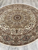 India Tabriz Hand Knotted Wool & Silk 6x6