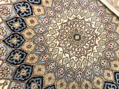 India Tabriz Dome Hand Knotted Wool & Silk 6x8