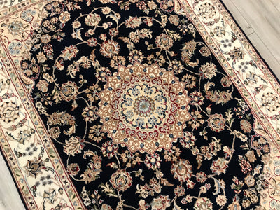 India Nain Hand Knotted Wool & Silk 5x7