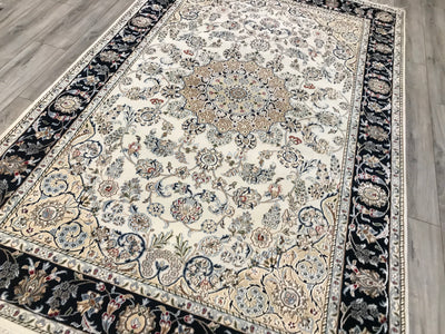 India Nain Hand Knotted Wool & Silk 6x9