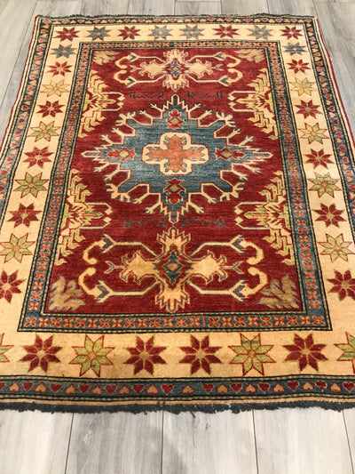 Pakistan Kazak Hand Knotted Wool 4x5