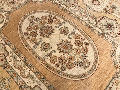 Pakistan Aubusson Hand Knotted Wool 9x12