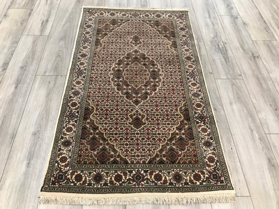India Tabriz Mahi Hand Knotted Wool & Silk 3x5