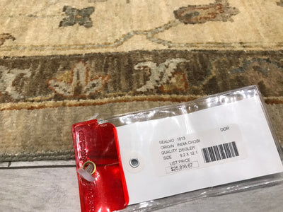 India Ziegler Hand Knotted Wool 9x12