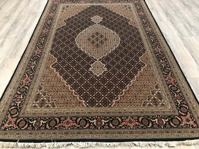 India Tabriz Mahi Hand Knotted Wool & Silk 6x9