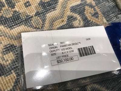 Pakistan Ziegler Hand Knotted Wool 9x12