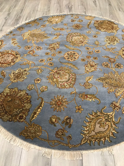 India Jaipur Hand Knotted Wool & Silk 6x6