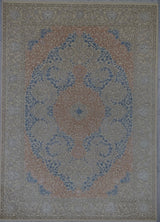 India Agra Hand Knotted Wool & silk 6x8