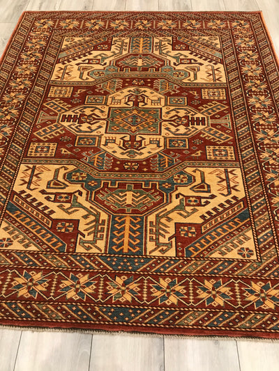 Pakistan Kazak Shirwan Hand Knotted Wool 5x7