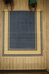 India Transitional hand Knotted wool & Silk 9x12