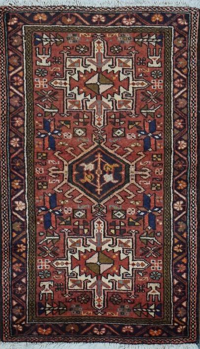 Persian Hamedan Hand Knotted Wool  2x4