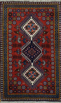 Persian Shiraz Yalameh Hand Knotted Wool 2x4