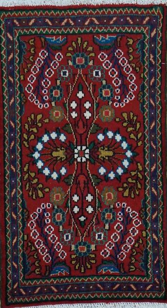 Persian Hamedan Hand Knotted Wool  Rug 2x3