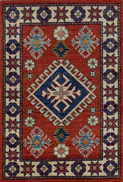 Pakistan Kazak Hand Knotted Wool 2x3