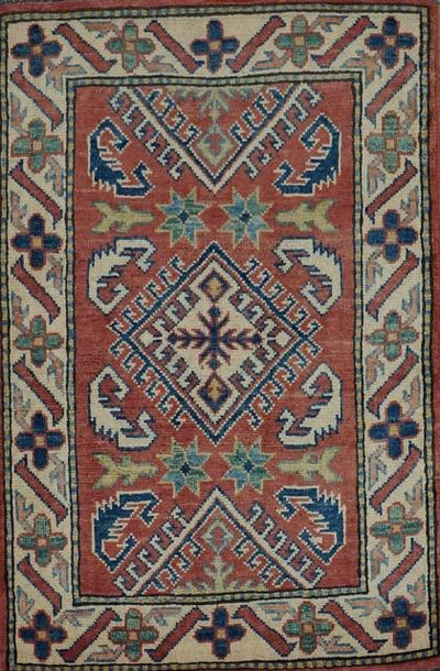 Pakistan Kazak Hand Knotted Wool 2x3