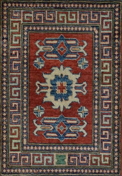 Pakistan Kazak Hand Knotted Wool 2x3