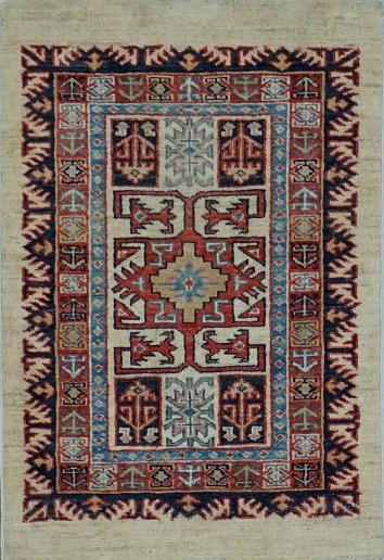 Pakistan Kazak Hand Knotted Wool 2x3