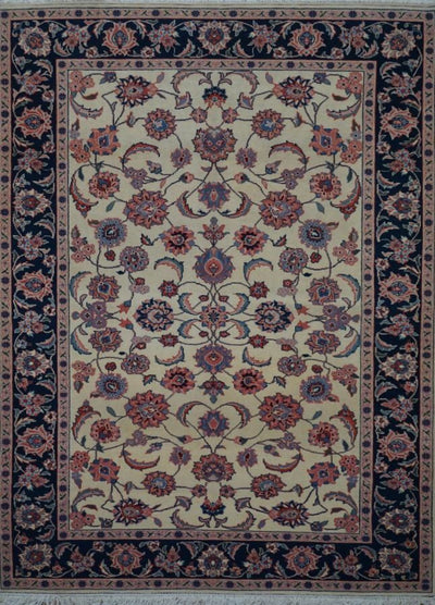 Romani Kashan Hand knotted Wool  6.1 X 9. 0