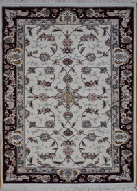 Chinese Tabriz Hand Knotted Wool & Silk 3X5