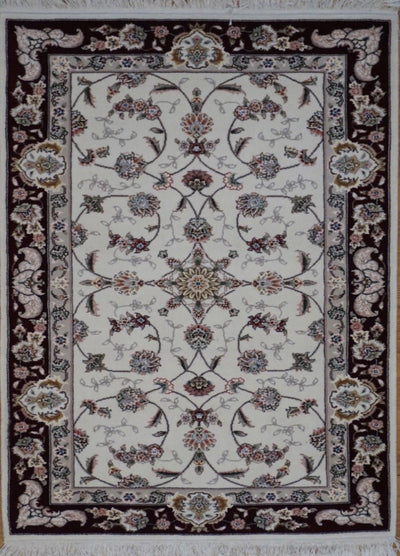 Chinese Tabriz Hand Knotted Wool & Silk 3X5