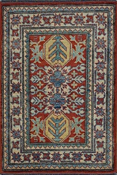 Pakistan Kazak Hand Knotted Wool 2x3