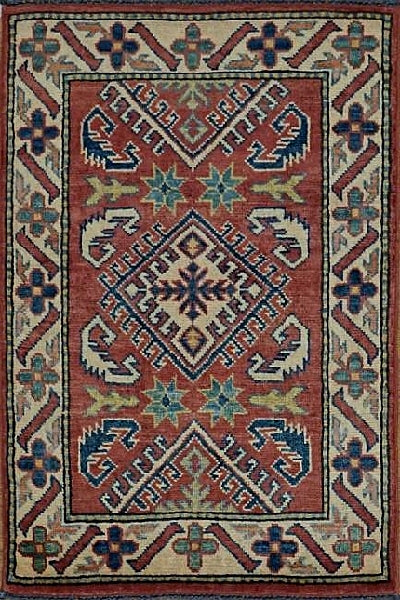 Pakistan Kazak Hand Knotted Wool 2x3