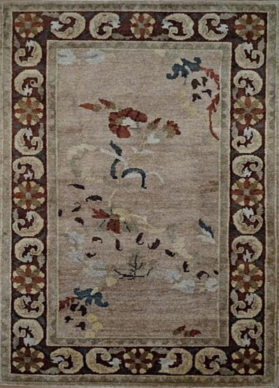 India Herat Hand Knotted Wool 5x8