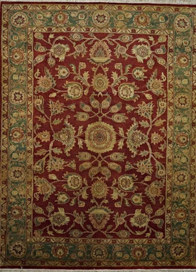 India Jaipur Hand Knotted Wool 6x9