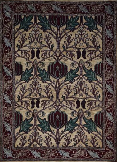 India  Mahal Hand Knotted Wool  6x9