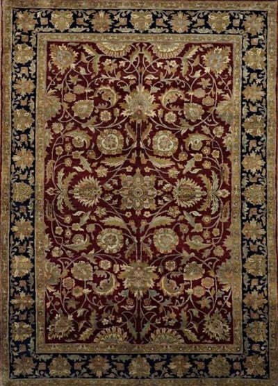 India Jaipur Hand Knotted Wool 6x9