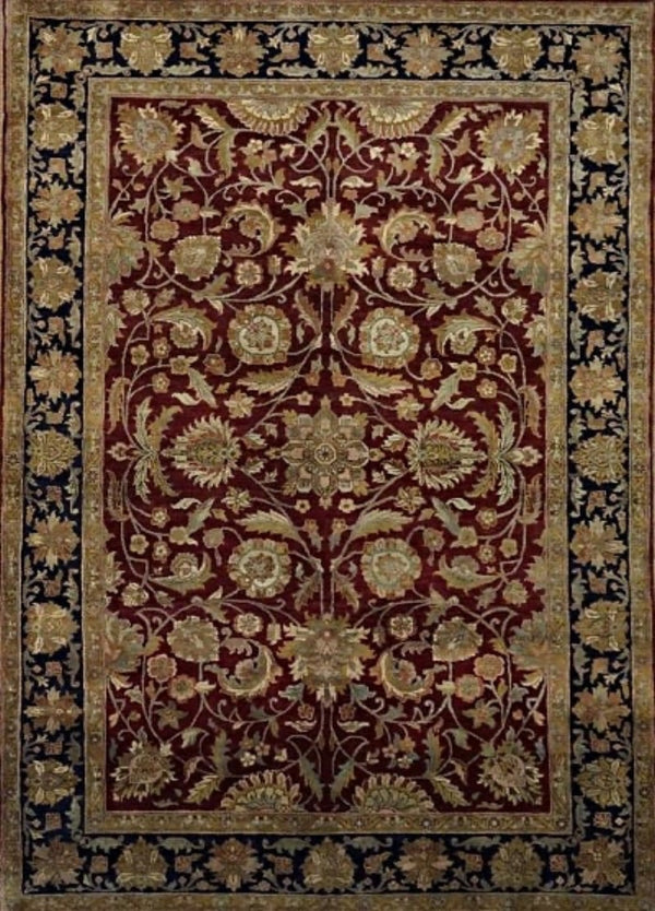 India Jaipur Hand Knotted Wool 6x9