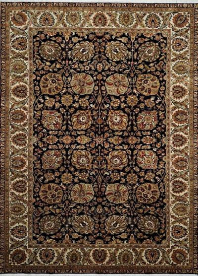 India Tabriz Hand Knotted Wool 6x9