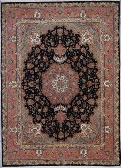 Chinese Tabriz Hand Knotted Wool & silk 8X10