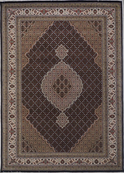 India Tabriz Mahi hand Knotted Wool & Silk 6x9