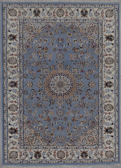 India Nain Hand Knotted Wool & Silk 4x6