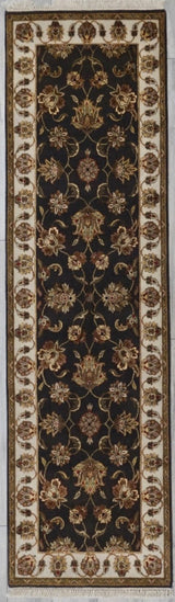India Jaipur Hand knotted Wool/Silk 3x8