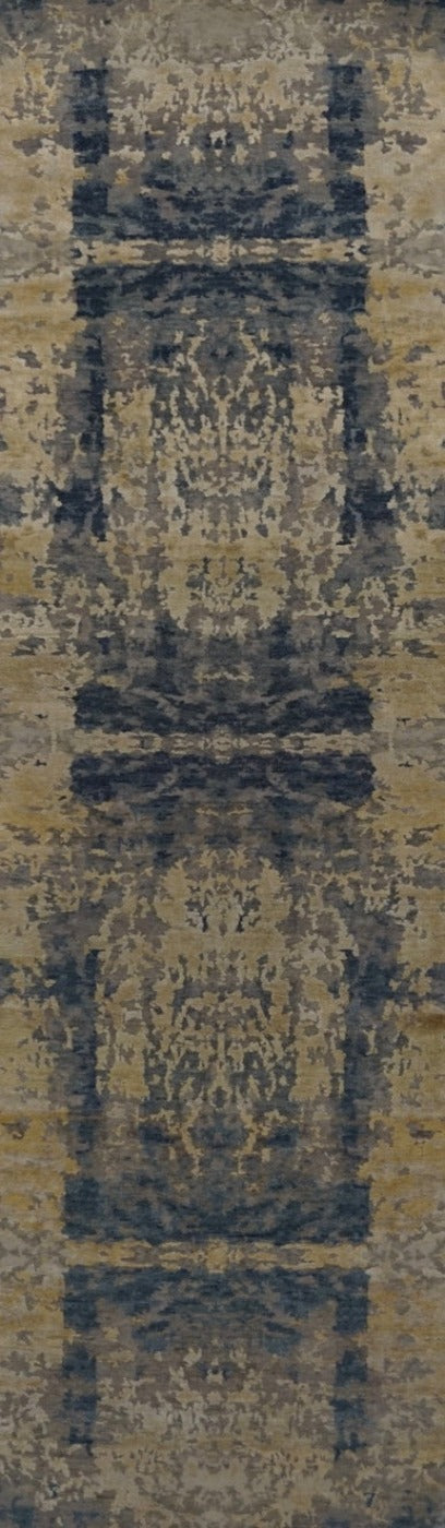 Indian Modern Hand Knotted Wool & Silk 3X10