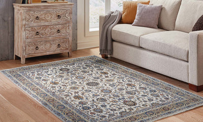 India Kashan Hand Knotted Wool & Silk 10x14