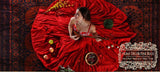 India Tabriz Hand Knotted  Wool/Silk 3x12